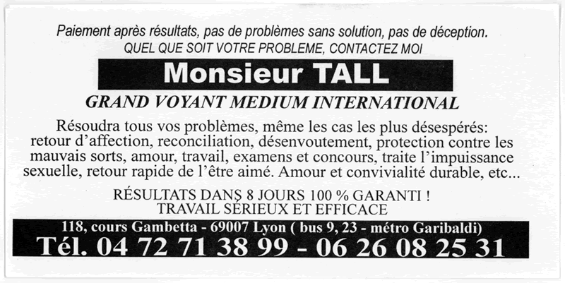 Monsieur TALL, Lyon