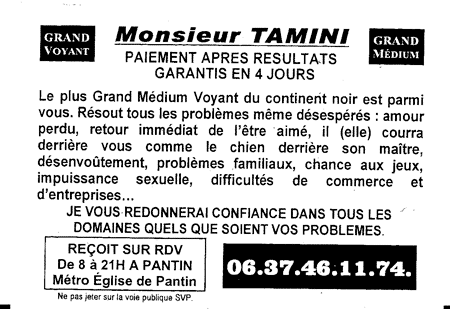 Monsieur TAMINI, Paris