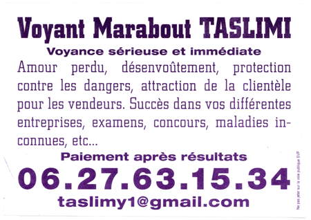 Voyant TASLIMI, Lyon