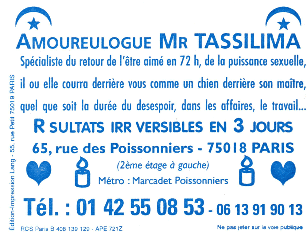 Monsieur TASSILIMA, Paris