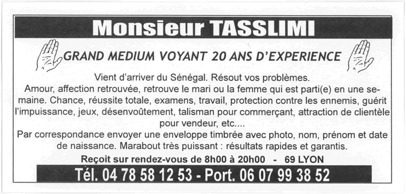 Monsieur TASSLIMI, Lyon