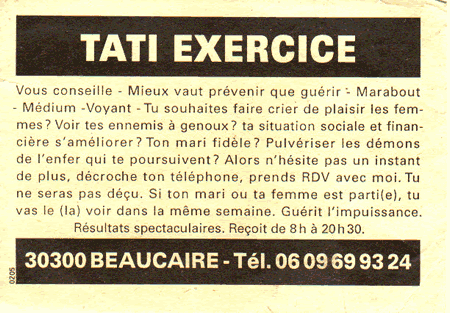 Cliquez pour voir la fiche dtaille de TATI EXERCICE