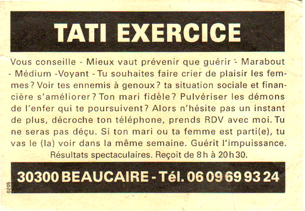  TATI EXERCICE, Gard