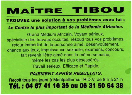 Matre TIBOU, Hrault, Montpellier