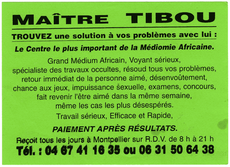 Cliquez pour voir la fiche dtaille de TIBOU