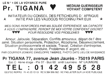 Cliquez pour voir la fiche dtaille de TIGANA