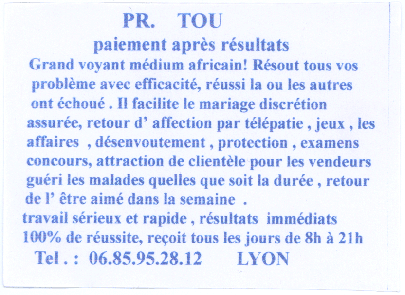 Professeur TOU, Lyon