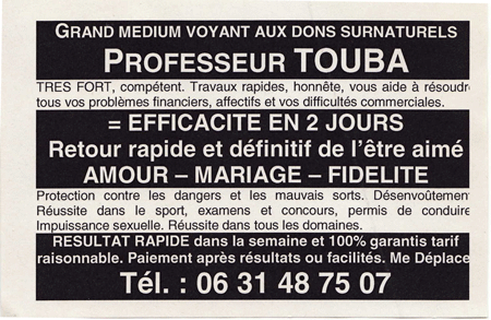 Cliquez pour voir la fiche dtaille de TOUBA