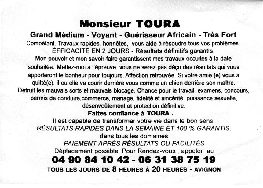 Monsieur TOURA, Avignon