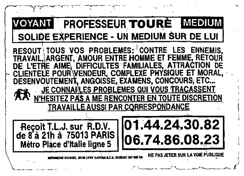 Professeur TOURÈ, Paris