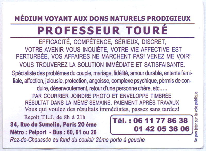 Professeur TOUR, Paris