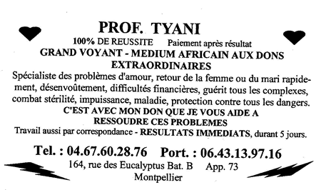 Cliquez pour voir la fiche dtaille de TYANI