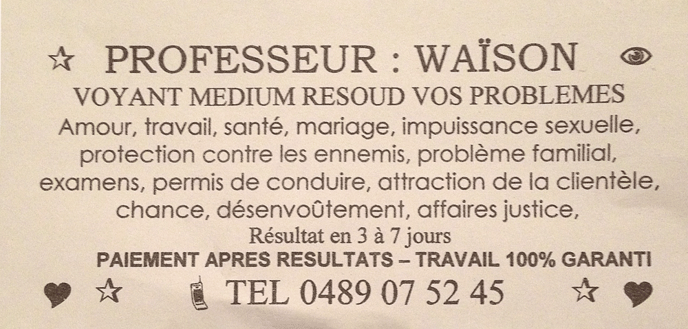 Professeur WAÏSON, Belgique