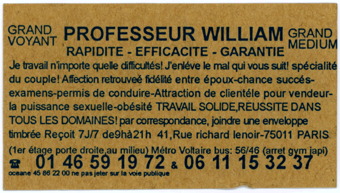 Professeur WILLIAM, Paris