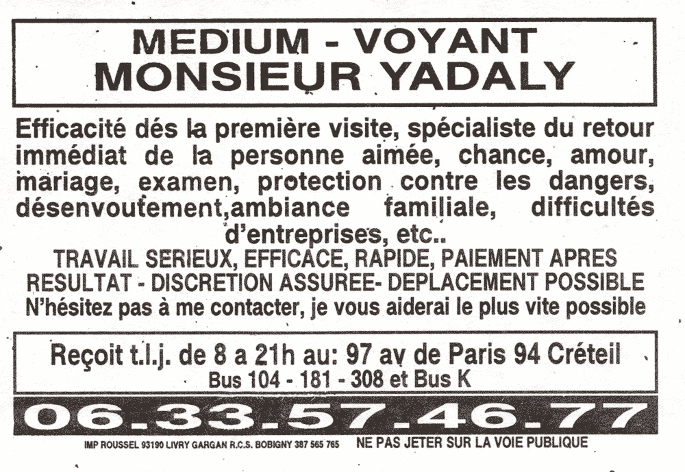 Monsieur YADALY, Val de Marne