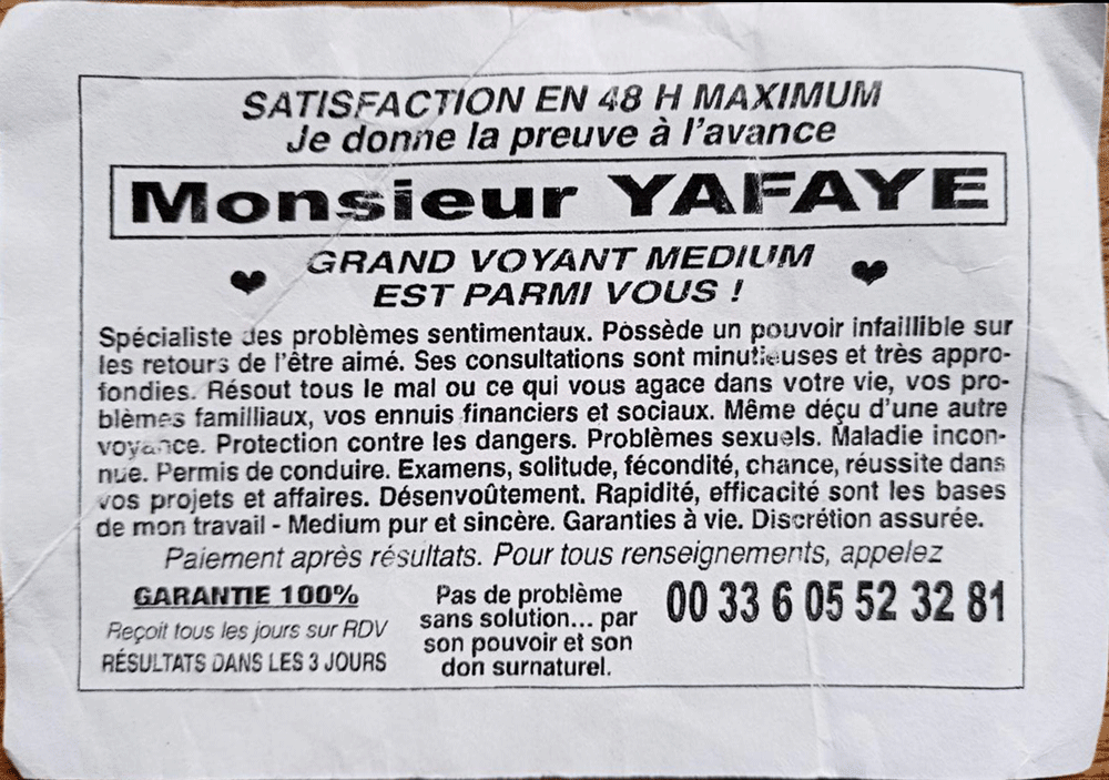 Monsieur YAFAYE, (indéterminé)