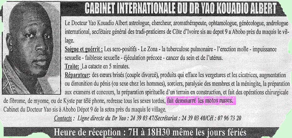 Docteur YAO KOUADIO ALBERT, (indtermin)