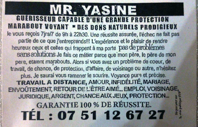 Monsieur YASINE, (indtermin)