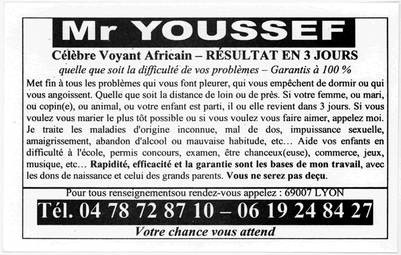 Cliquez pour voir la fiche dtaille de YOUSSEF