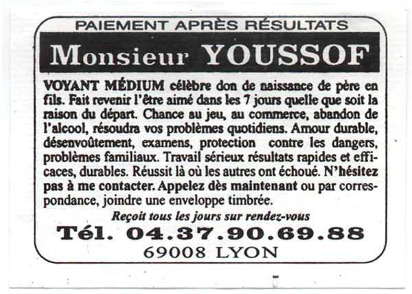 Monsieur YOUSSOF, Lyon
