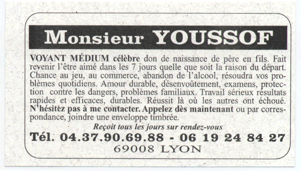 Monsieur YOUSSOF, Lyon