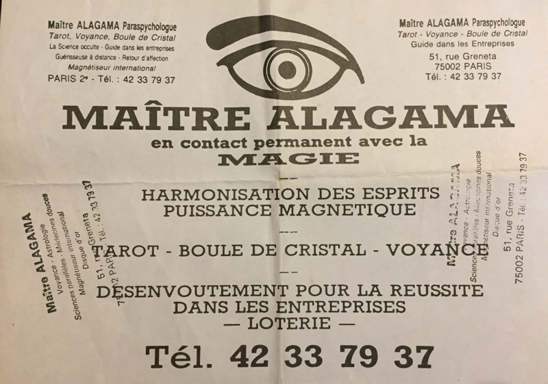 Matre ALAGAMA, Paris