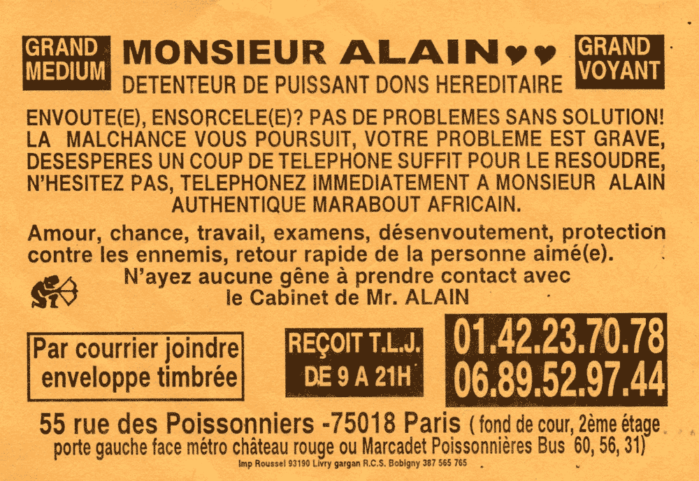 Cliquez pour voir la fiche dtaille de ALAIN