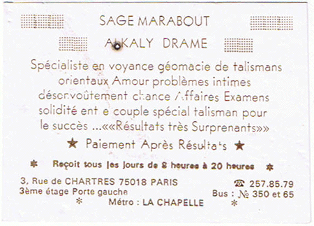 ALKALY DRAME, Paris