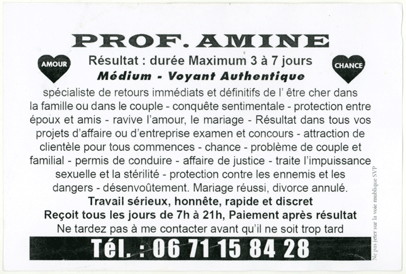 Professeur AMINE, (indtermin)