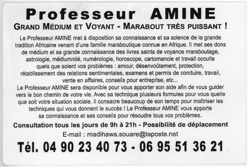 Professeur AMINE, (indéterminé)
