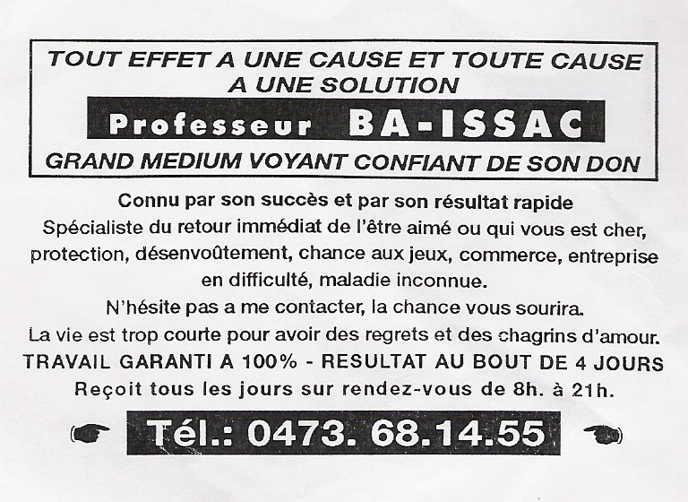 Cliquez pour voir la fiche dtaille de BA-ISSAC