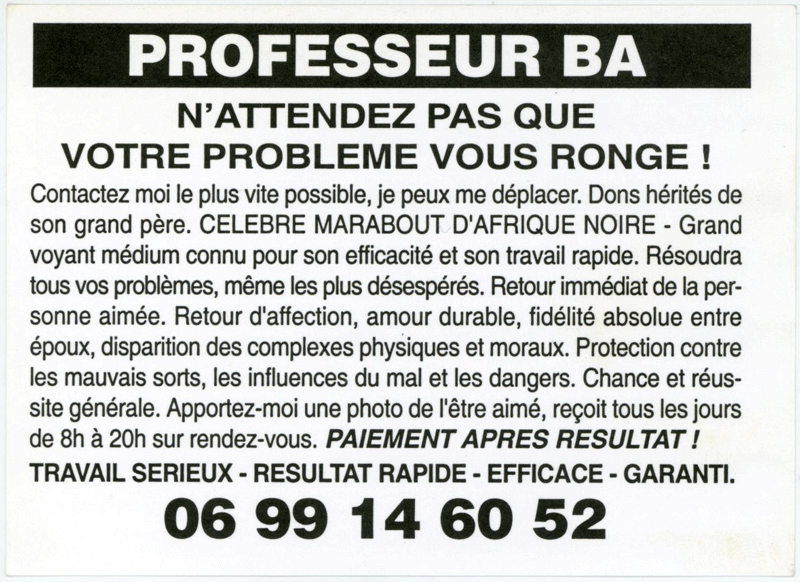 Professeur BA, (indéterminé)