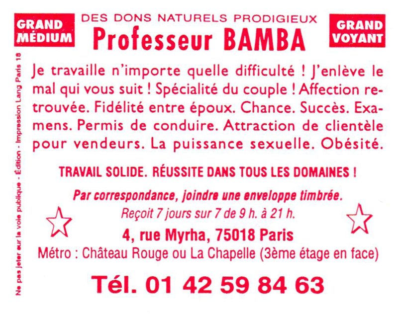 Cliquez pour voir la fiche dtaille de BAMBA