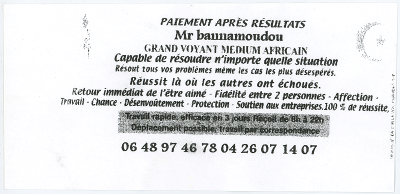 Monsieur bannamoudou, (indéterminé)