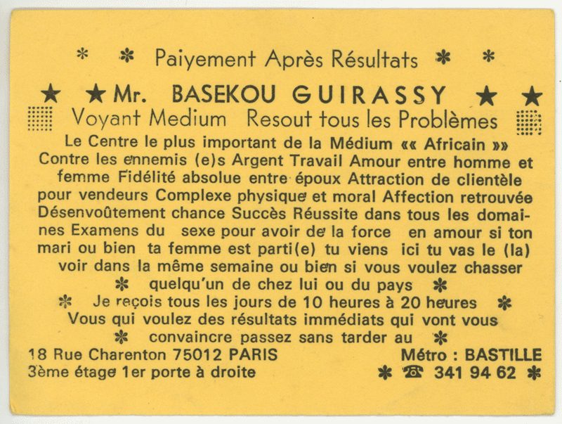 Monsieur BASEKOU GUIRASSY, Paris