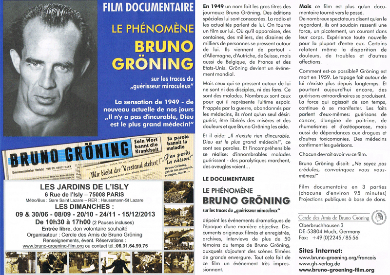 BRUNO GRÖNING, Paris