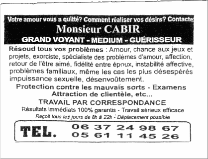 Cliquez pour voir la fiche dtaille de CABIR