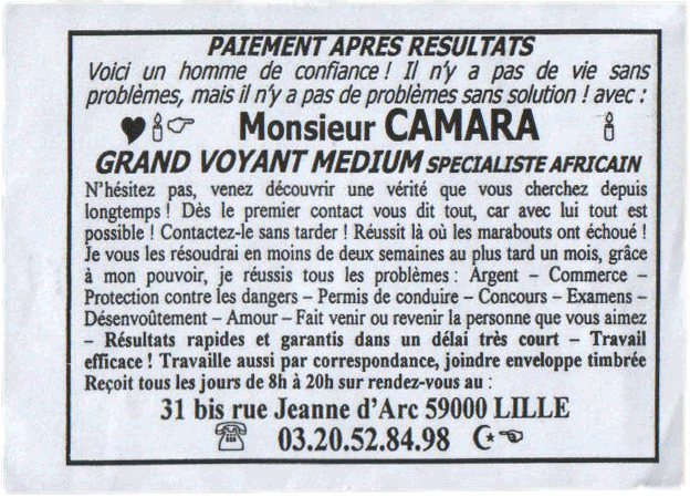 Cliquez pour voir la fiche dtaille de CAMARA