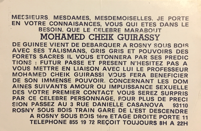 MOHAMED CHEIK GUIRASSY, Seine St Denis