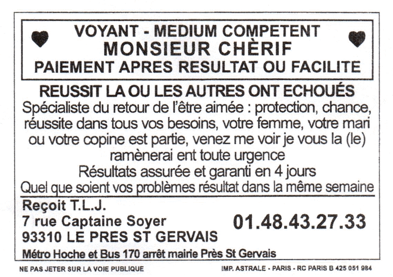 Monsieur CHÈRIF, Seine St Denis