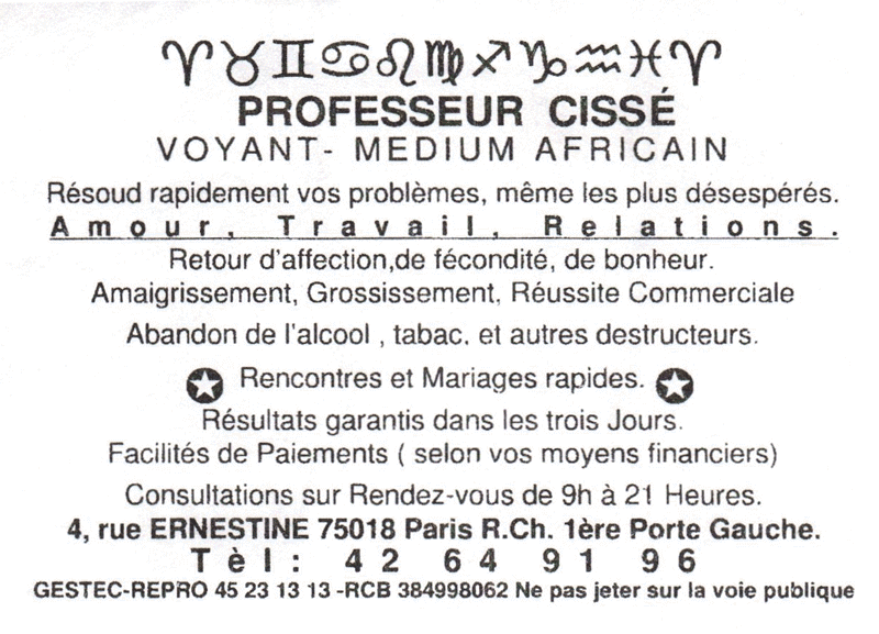 Professeur CISSÉ, Paris