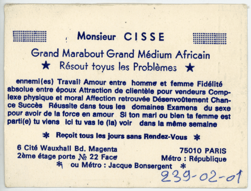 Monsieur CISSE, Paris