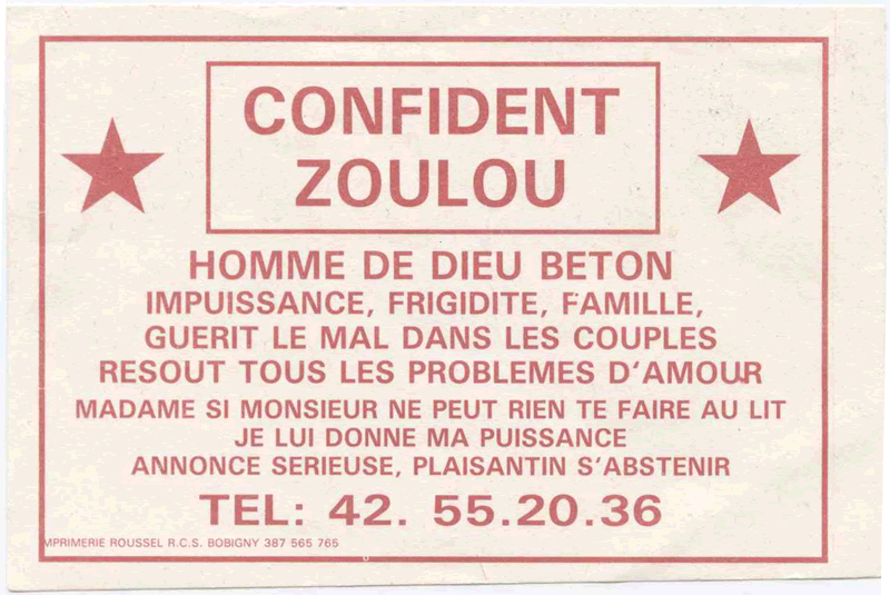 Cliquez pour voir la fiche dtaille de CONFIDENT ZOULOU