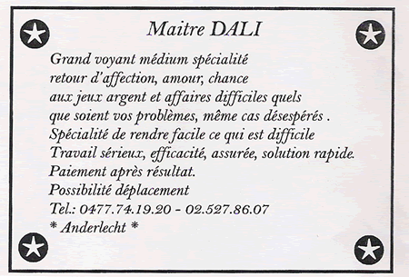 Maître DALI, Belgique
