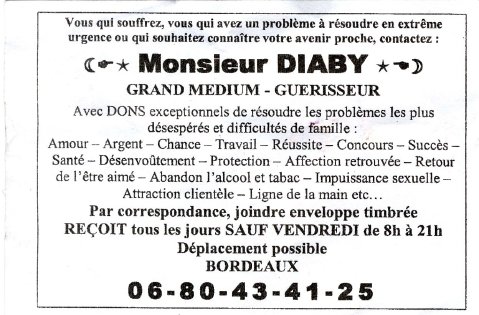 Cliquez pour voir la fiche dtaille de DIABY