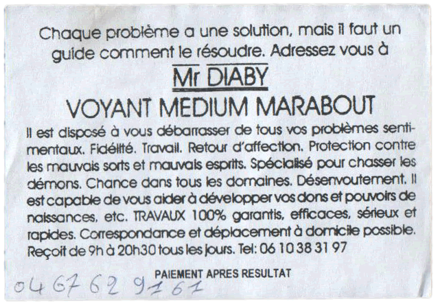 Cliquez pour voir la fiche dtaille de DIABY