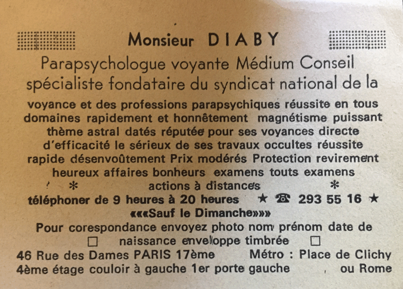 Monsieur DIABY, Paris