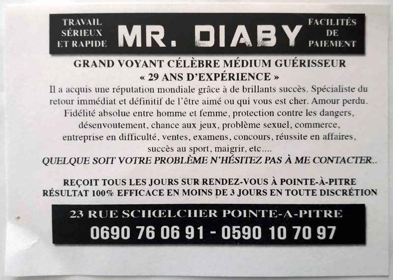 Cliquez pour voir la fiche dtaille de DIABY