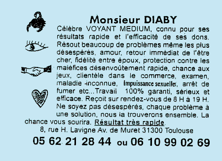 Cliquez pour voir la fiche dtaille de DIABY