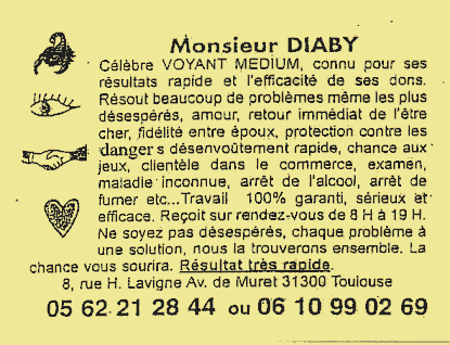 Cliquez pour voir la fiche dtaille de DIABY